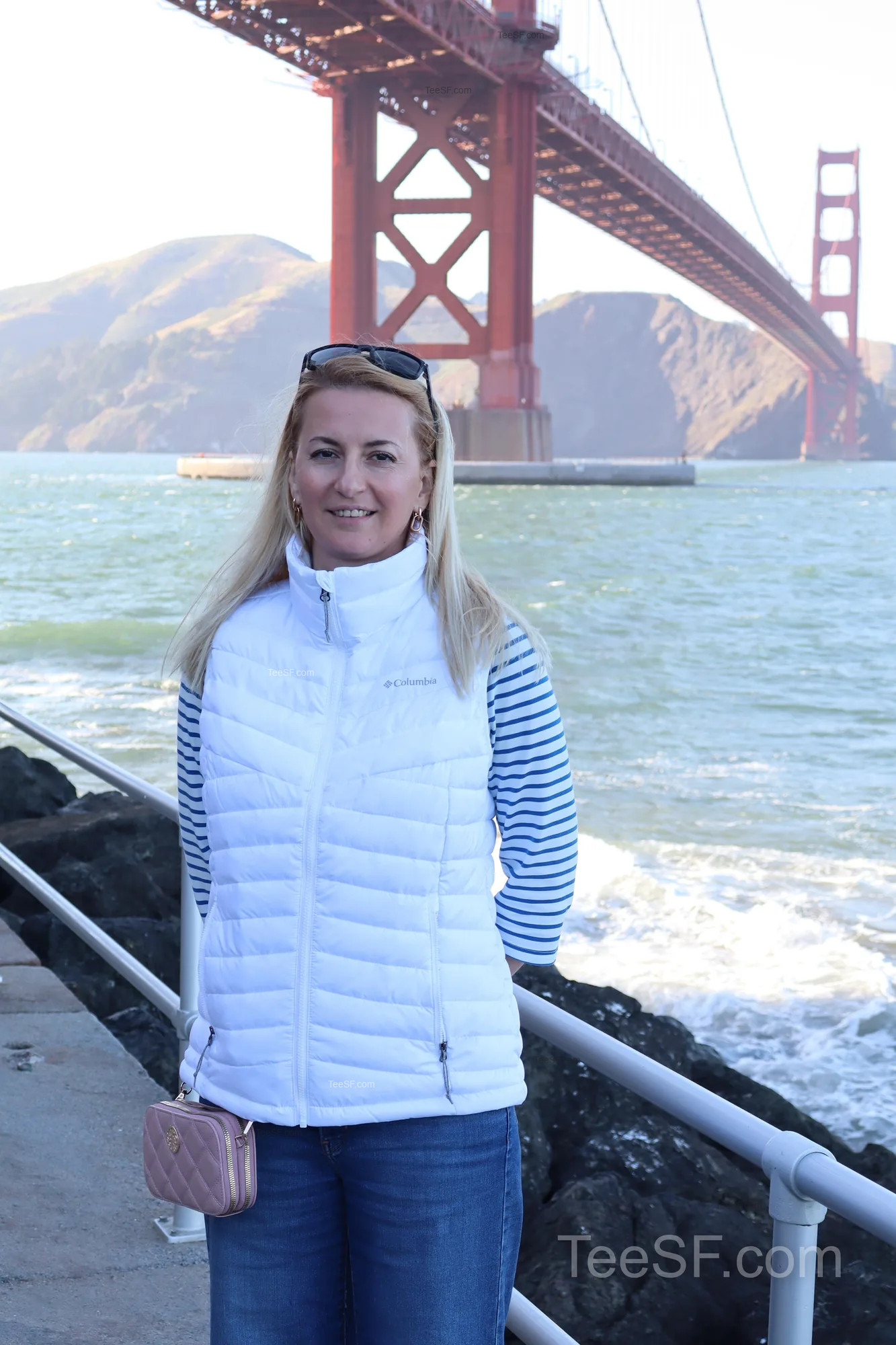 golden Gate Bridge Waterfront Portrait during a Stripe Sessions 2026 visit in San Francisco.